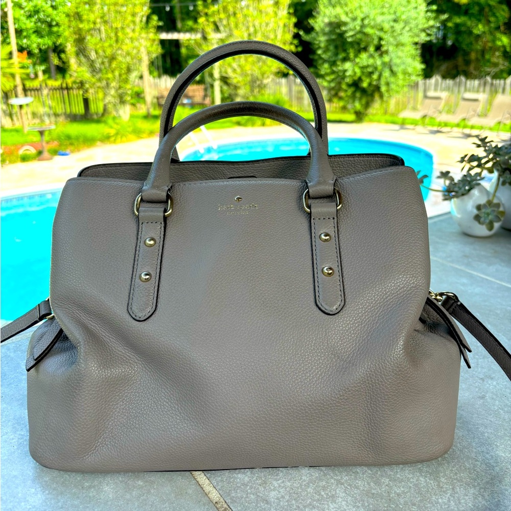 Kate Spade Taupe Leather Satchel